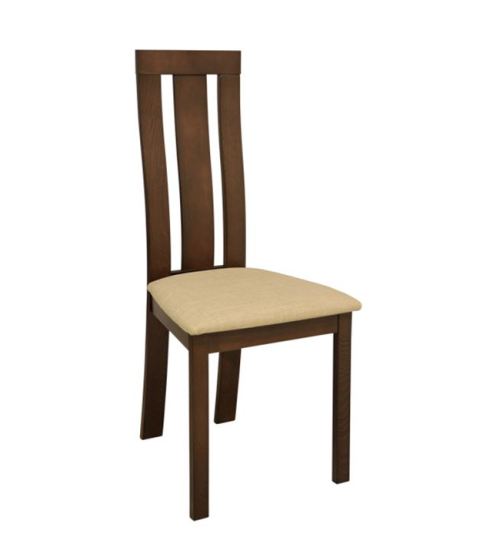 Καρέκλα Ξύλινη Kαρυδί - Μπεζ